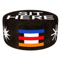 Qeeboo - Pouf Oggian Sit Here Black L - Ottomano Qeeboo by Marco Oggian - Arredo - Casa