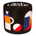 Qeeboo - Pouf Oggian Sit Here Black S - Ottomano Qeeboo by Marco Oggian - Arredo - Casa