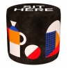 Qeeboo - Pouf Oggian Sit Here Black S - Qeeboo Pouf by Marco Oggian - Furnishing - Home