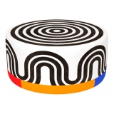 Qeeboo - Pouf Oggian Spyral White L - Ottomano Qeeboo by Marco Oggian - Arredo - Casa