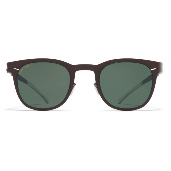 Mykita - Callum - NO1 - Dark Brown Polarized Pro Hi-Con Green - Metal Collection - Sunglasses - Mykita Eyewear
