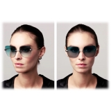 DITA - Embra - Silver White Gold Gradient Turquoise - DTS155 - Sunglasses - DITA Eyewear