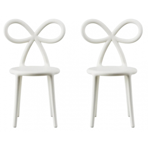 Qeeboo - Ribbon Chair Baby - Set of 2 Pieces - White - Qeeboo Chair by Nika Zupanc - Furnishing - Home