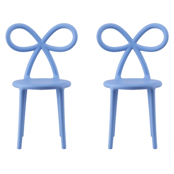 Qeeboo - Ribbon Chair Baby - Set of 2 Pieces - Azzurro - Sedia Qeeboo by Nika Zupanc - Arredo - Casa