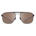 Mykita - Eli - NO1 - Black White Polarized Pro Hi-Con Brown - Metal Collection - Sunglasses - Mykita Eyewear