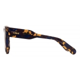 Chloé - Gayia Sunglasses in Acetate - Burgundy Brown - Chloé Eyewear