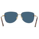 Fred - Force 10 Sunglasses - Gold Brown Tortoiseshell Blue - Luxury - Fred Eyewear