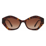 Giorgio Armani - Women’s Irregular Sunglasses - Dark Brown - Sunglasses - Giorgio Armani Eyewear