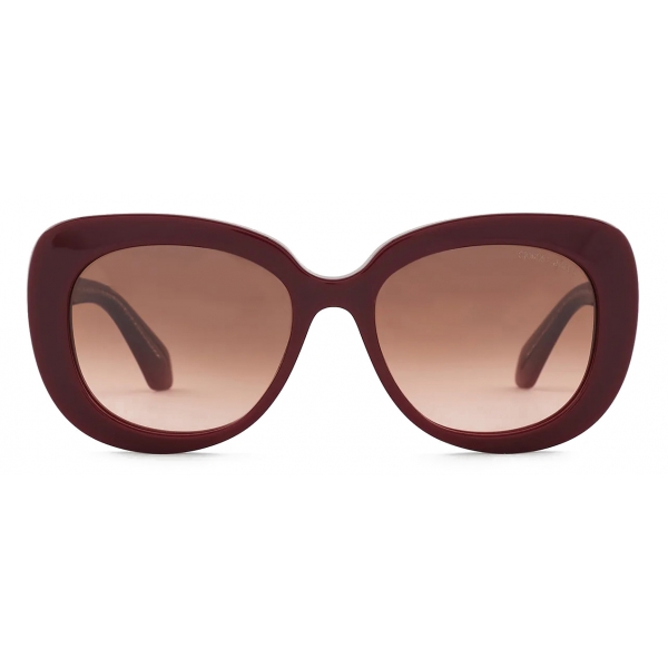 Giorgio Armani - Women’s Oval Sunglasses - Burgundy - Sunglasses - Giorgio Armani Eyewear