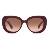 Giorgio Armani - Occhiali da Sole Donna Forma Ovale - Bordeuax - Occhiali da Sole - Giorgio Armani Eyewear