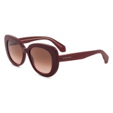Giorgio Armani - Women’s Oval Sunglasses - Burgundy - Sunglasses - Giorgio Armani Eyewear