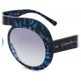 Giorgio Armani - Occhiali da Sole Donna Forma Tonda - Blu - Occhiali da Sole - Giorgio Armani Eyewear