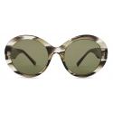 Giorgio Armani - Occhiali da Sole Donna Forma Tonda - Verde - Occhiali da Sole - Giorgio Armani Eyewear