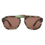 Giorgio Armani - Irregular-Shaped Men’s Sunglasses - Green Brown - Sunglasses - Giorgio Armani Eyewear