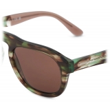 Giorgio Armani - Occhiali da Sole Uomo Forma Irregolare - Verde Marrone - Occhiali da Sole - Giorgio Armani Eyewear