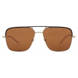 Giorgio Armani - Irregular-Shaped Men’s Sunglasses - Brown - Sunglasses - Giorgio Armani Eyewear