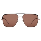 Giorgio Armani - Irregular-Shaped Men’s Sunglasses - Brown - Sunglasses - Giorgio Armani Eyewear