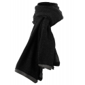 Avvenice - Precious Cashmere Scarf - Double Face - Bicolor - Black Anthracite - Handmade in Italy - Exclusive Luxury Collection