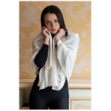 Avvenice - Precious Cashmere Scarf - Pashmina - White - Handmade in Italy - Exclusive Luxury Collection