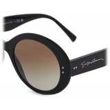 Giorgio Armani - Occhiali da Sole Forma Tonda - Nero  - Occhiali da Sole - Giorgio Armani Eyewear