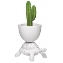 Qeeboo - Turtle Carry Planter and Champagne Cooler - White - Qeeboo Planter by Marcantonio - Furnishing - Home