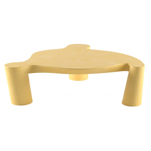 Qeeboo - Three Legs and a Coffe Table - Yellow - Qeeboo Table by Ron Arad - Furnishing - Home