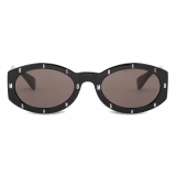 Moschino - Metal Logo Letters Sunglasses - Black - Moschino Eyewear