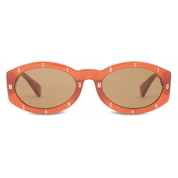 Moschino - Metal Logo Letters Sunglasses - Orange - Moschino Eyewear