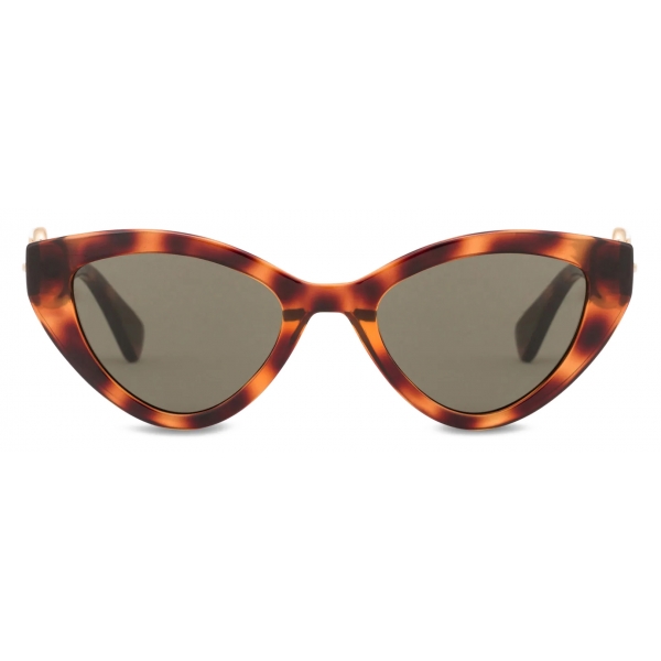 Moschino - Buckle Sunglasses - Brown Orange Tortoiseshell - Moschino Eyewear