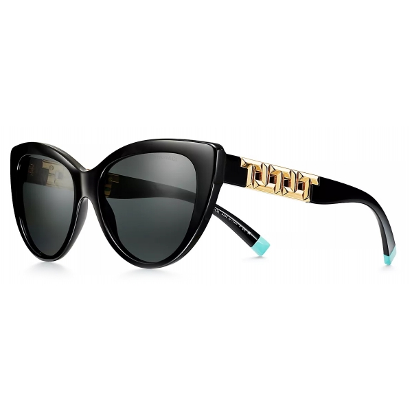 Tiffany & Co. - Cat Eye Sunglasses - Black Dark Gray - Tiffany T Collection - Tiffany & Co. Eyewear