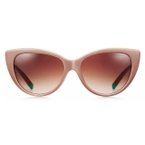 Tiffany & Co. - Occhiale da Sole Cat Eye - Rosa Chiaro Marrone Sfumate - Collezione Tiffany T - Tiffany & Co. Eyewear