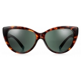 Tiffany & Co. - Occhiale da Sole Cat Eye - Tartaruga Verde Scuro - Collezione Tiffany T - Tiffany & Co. Eyewear