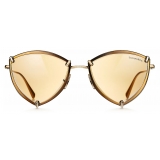 Tiffany & Co. - Triangular Shaped Sunglasses - Gold Light Yellow - Tiffany Collection - Tiffany & Co. Eyewear