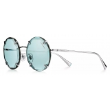 Tiffany & Co. - Round Sunglasses - Silver Tiffany Blue® - Tiffany Collection - Tiffany & Co. Eyewear