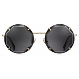 Tiffany & Co. - Round Sunglasses - Gold Dark Gray - Tiffany Collection - Tiffany & Co. Eyewear