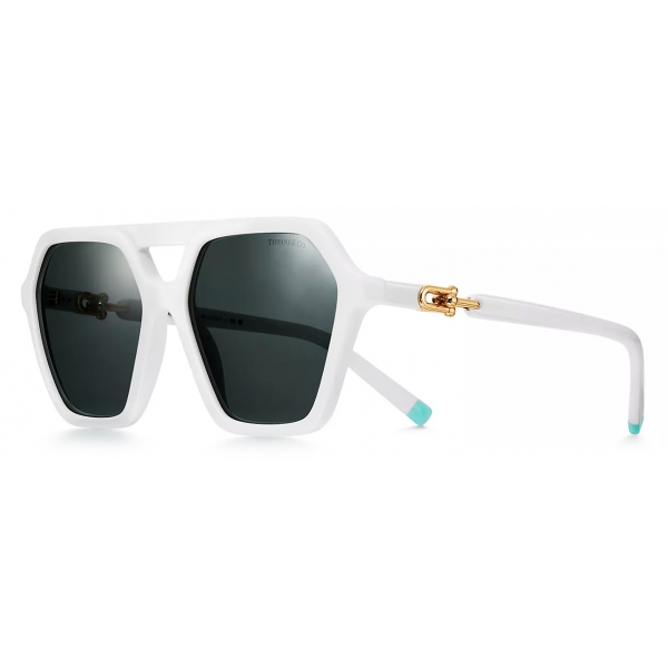 Tiffany & Co. - Irregular Sunglasses - White Gray - Tiffany HardWear Collection - Tiffany & Co. Eyewear