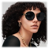 Tiffany & Co. - Round Sunglasses - Black Dark Gray - Tiffany HardWear Collection - Tiffany & Co. Eyewear