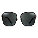 Tiffany & Co. - Square Sunglasses - Black Rose Gold Dark Gray - Tiffany T Collection - Tiffany & Co. Eyewear