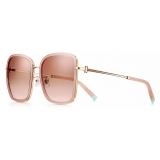 Tiffany & Co. - Occhiale da Sole Quadrati - Nude Opale Oro Pallido Rosa - Collezione Tiffany T - Tiffany & Co. Eyewear
