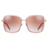 Tiffany & Co. - Occhiale da Sole Quadrati - Nude Opale Oro Pallido Rosa - Collezione Tiffany T - Tiffany & Co. Eyewear