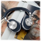 Master & Dynamic - MW60 - Silver Metal / Navy Leather - Premium High Quality and Performance Wireless Over-Ear Headphones