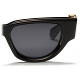 Valentino - Cat-Eye Sunglasses in Acetate with VLogo - Black Grey - Valentino Eyewear