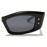 Valentino - Rectangular Sunglasses in Acetate - Black Grey - Valentino Eyewear