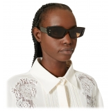 Valentino - Occhiale da Sole Rettangolare in Acetato - Marrone - Valentino Eyewear