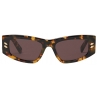 Stella McCartney - Falabella Rectangular Sunglasses - Shiny Tokyo Havana Brown