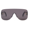 Stella McCartney - Occhiali da Sole Aviatore con Borchie Logo - Grigio Trasparente Lucido