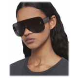 Stella McCartney - Logo Stud Aviator Sunglasses - Shiny Transparent Grey