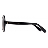 Stella McCartney - Falabella Pin Round Sunglasses - Shiny Black
