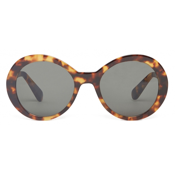 Stella McCartney - Falabella Pin Round Sunglasses - Shiny Light Havana