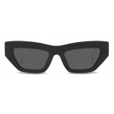 Versace - 90s Vintage Logo Cat-Eye Sunglasses - Black Gold - Sunglasses - Versace Eyewear